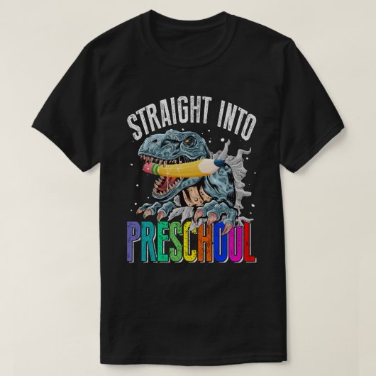 Recht naar PRESCHOOL terug naar school eerste dag T-shirt (Design voorkant)