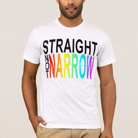 recht niet versmallen t-shirt (Voorkant)