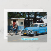 Recht nooit op een man met zijn voertuig! briefkaart (Voorkant / Achterkant)