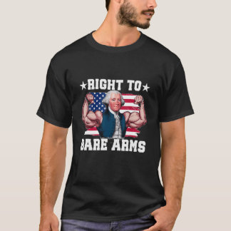 Recht om blote armen Amerikaanse vlag 4 juli grapp T-shirt