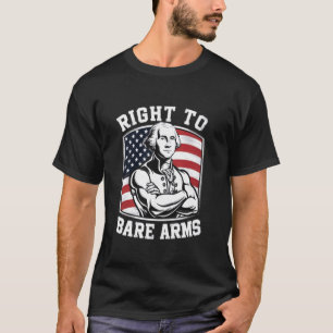 Recht om blote armen George Washington gym 4e van T-shirt