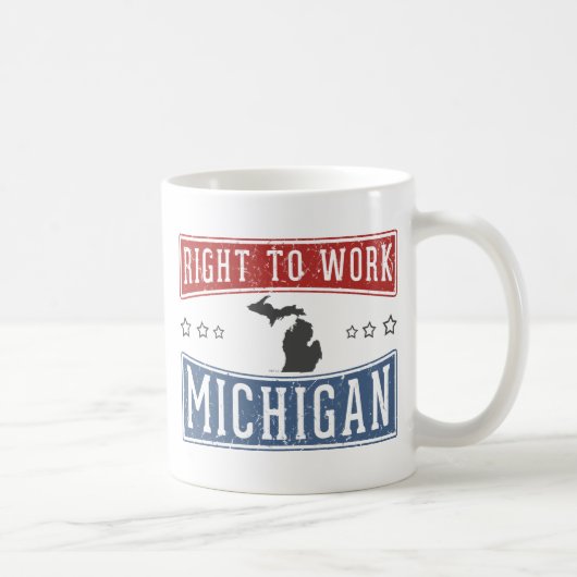 Recht om Michigan te werken Koffiemok (Rechts)