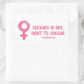 Recht om Verse feminist te kiezen Rechthoekige Sticker (Tas)