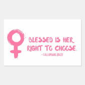 Recht om Verse feminist te kiezen Rechthoekige Sticker (Voorkant)