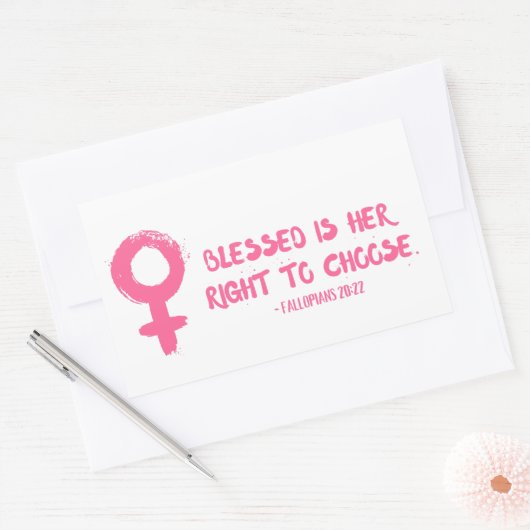 Recht om Verse feminist te kiezen Rechthoekige Sticker (Envelop)