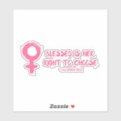 Recht om Verse feministische vinylauto-decal te ki Sticker (Vel)