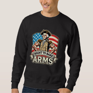 Recht op Bare Arms George Washington 4 juli Trui