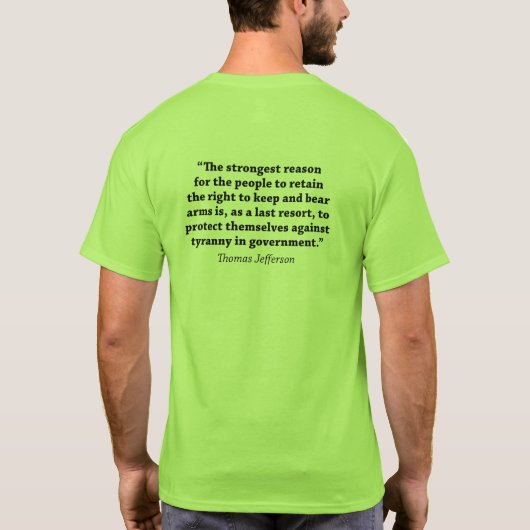 Recht op Beer wapens - Thomas Jefferson Quote T-shirt (Achterkant)