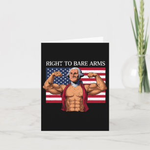 Recht op blote armen George Washington Bodybuilder Kaart