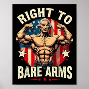 Recht op blote armen George Washington Bodybuilder Poster