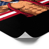 Recht op blote armen George Washington Bodybuilder Poster (Hoek)