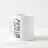Recht op blote armen Grappig 4 juli Patriottisch w Koffiemok (Voorkant links)