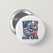 Recht op blote armen Grappig 4 juli Patriottisch w Ronde Button 5,7 Cm (Voorkant /achterkant)