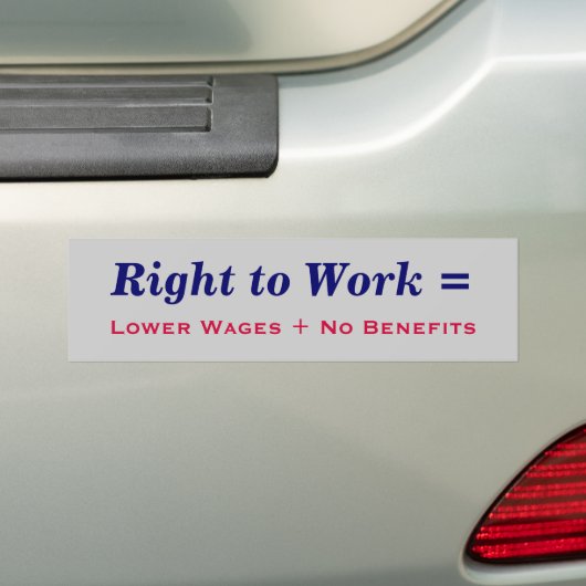 Recht op Bumpersticker werken (Op auto)