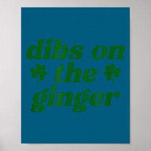 Recht op de roodharige St. Patrick's Day Ierse roo Poster