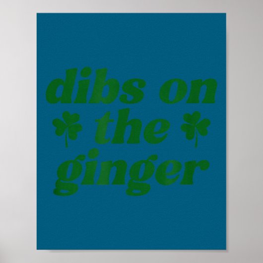 Recht op de roodharige St. Patrick's Day Ierse roo Poster (Voorkant)