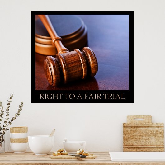 Recht op een eerlijk proces poster (Keuken)