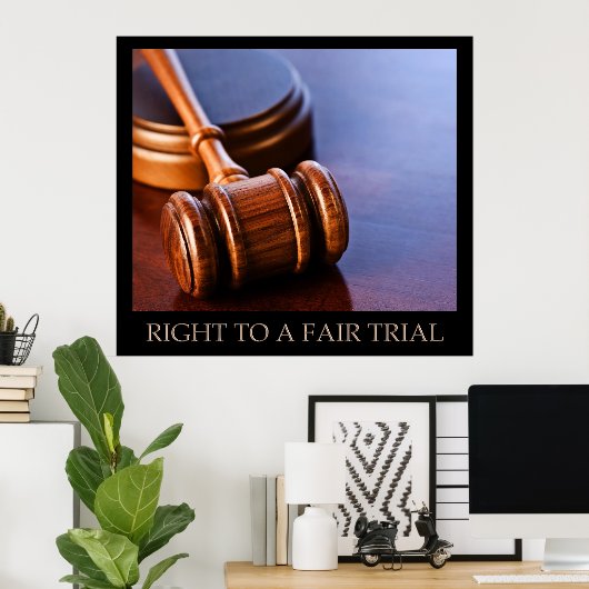 Recht op een eerlijk proces poster (Thuiskantoor)