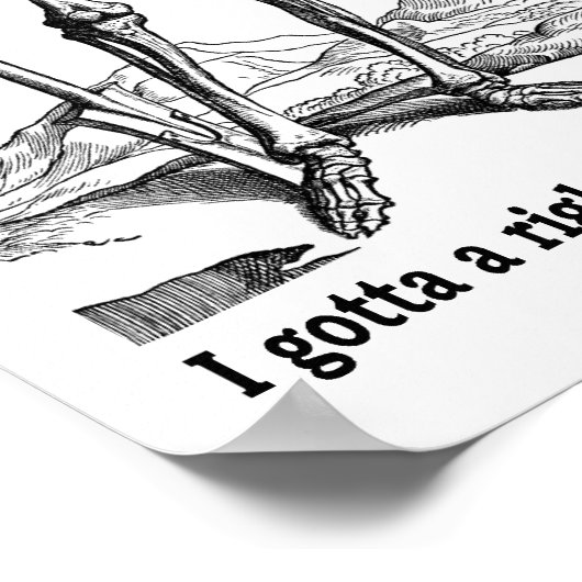 Recht op het Zing van het Onduidelijke beeld Poster (Hoek)