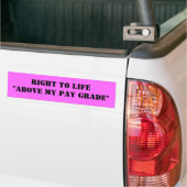 RECHT OP LEVEN"BOVEN MIJN BETAALGRAAD" BUMPERSTICKER (Op Truck)