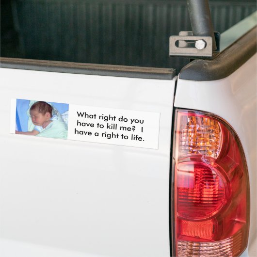 Recht op leven bumpersticker (Op Truck)