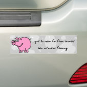Recht op roam voor landbouwhuisdieren bumpersticker (Op auto)