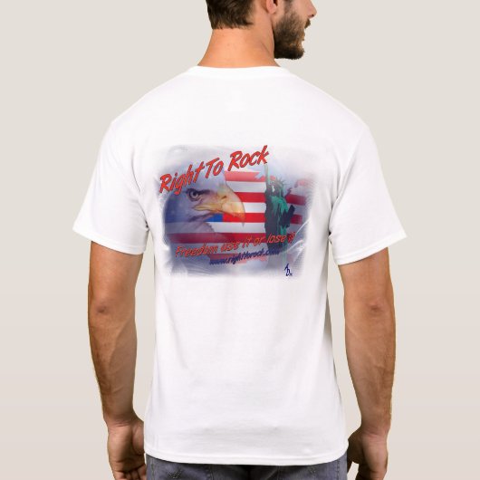 Recht op rots t-shirt (Achterkant)