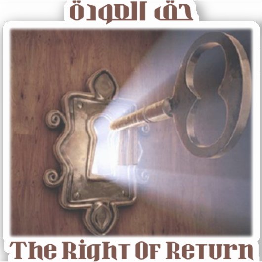 Recht op terugkeer sticker (Voorkant)