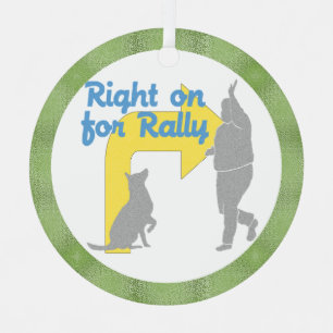 Recht op voor Rally Metalen Ornament