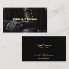 Recht & Rechtvaardigheid | BW Judge's Gavel Gold B Visitekaartje