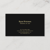 Recht & Rechtvaardigheid | BW Judge's Gavel Gold B Visitekaartje (Achterkant)