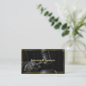 Recht & Rechtvaardigheid | BW Judge's Gavel Gold B Visitekaartje (Staand voorkant)