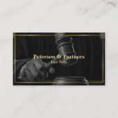 Recht & Rechtvaardigheid | BW Judge's Gavel Gold B Visitekaartje (Voorkant)