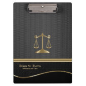 Recht | Schalen van het recht | Advocaat - Goud en Klembord (Voorkant)