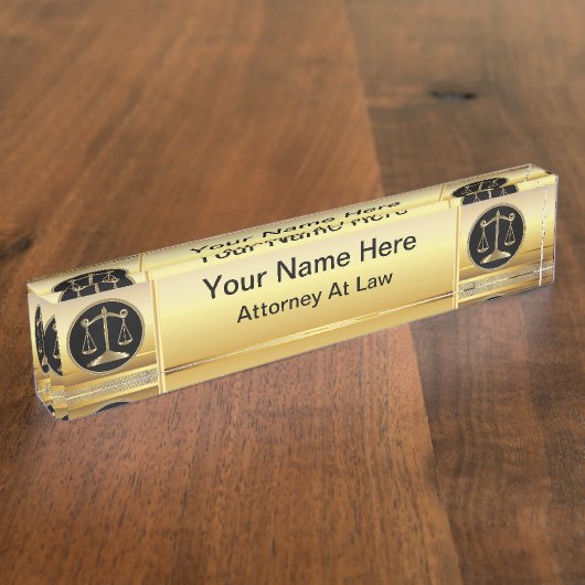 Recht | Schalen van het recht | Advocaat Naambordje (Zijkant)