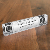 Recht | Schalen van het recht | Advocaat Naambordje (Zijkant)