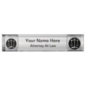 Recht | Schalen van het recht | Advocaat Naambordje (Voorkant)