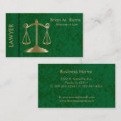 Recht | Schalen van het recht |  | Advocaat Visitekaartje (Voorkant / Achterkant)