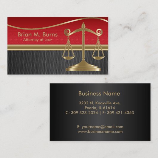 Recht | Schalen van het recht |  Visitekaartje (Voorkant / Achterkant)