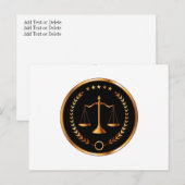 Recht - Schalen van Justitie - Briefkaart - SRF (Voorkant / Achterkant)