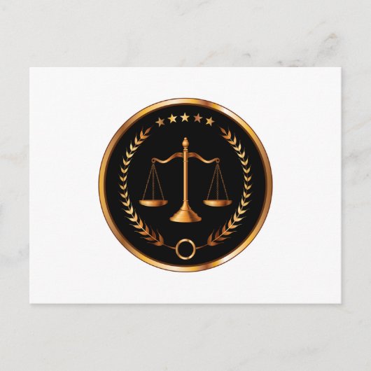 Recht - Schalen van Justitie - Briefkaart - SRF (Voorkant)