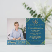 Recht Schoolmarineslagfeest Laurel Wreath Kaart (Staand voorkant)