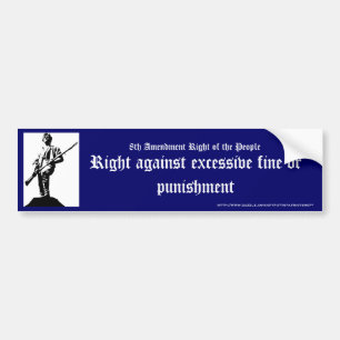 Recht tegen buitensporige boete of straf bumpersticker