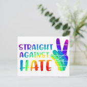 Recht tegen haat - LGBTQ+ Ally Pride Briefkaart (Staand voorkant)