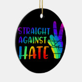 Recht tegen haat - LGBTQ+ Ally Pride Keramisch Ornament (Rechts)