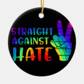 Recht tegen haat - LGBTQ+ Ally Pride Keramisch Ornament (Voorkant)