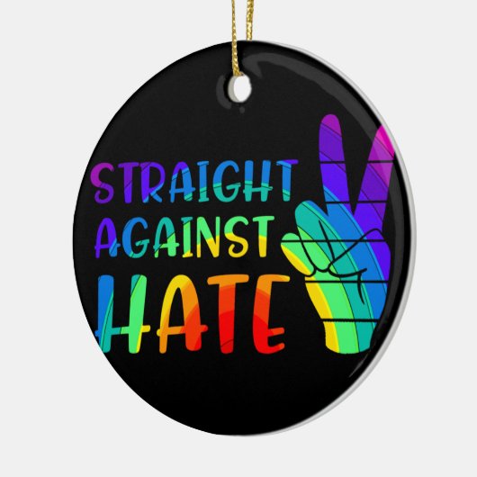 Recht tegen haat - LGBTQ+ Ally Pride Keramisch Ornament (Links)