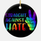 Recht tegen haat - LGBTQ+ Ally Pride Keramisch Ornament (Achterkant)