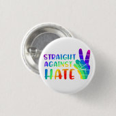 Recht tegen haat - LGBTQ+ Ally Pride Ronde Button 3,2 Cm (Voorkant /achterkant)