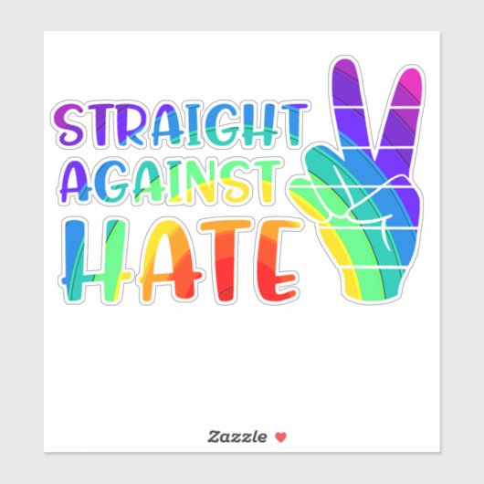 Recht tegen haat - LGBTQ+ Ally Pride Sticker (Vel)